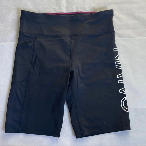 Calvin‎ Klein High Rise Bike Shorts Size Small Black & White - Picture 1 of 8